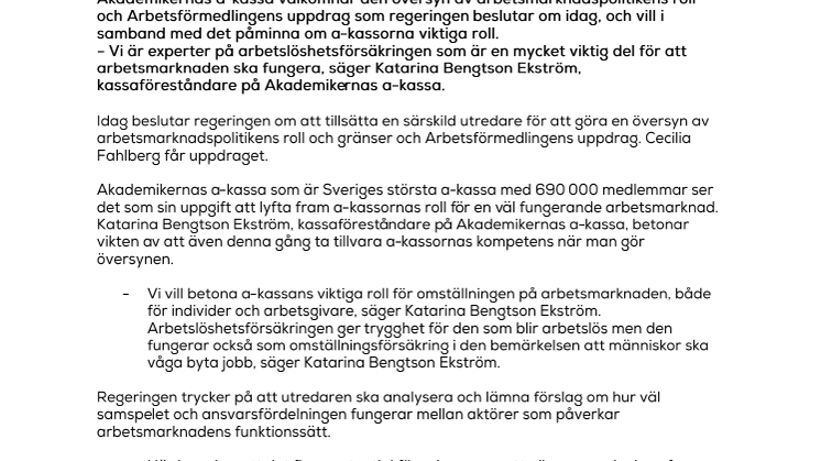 A-kassorna – experter på omställning