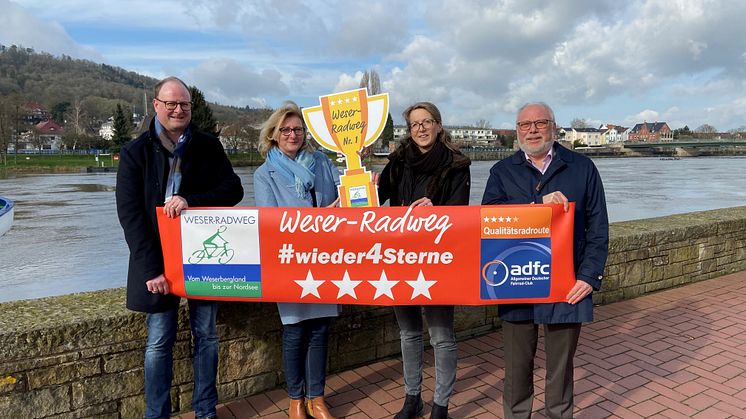 Große Freude am Weser-Radweg