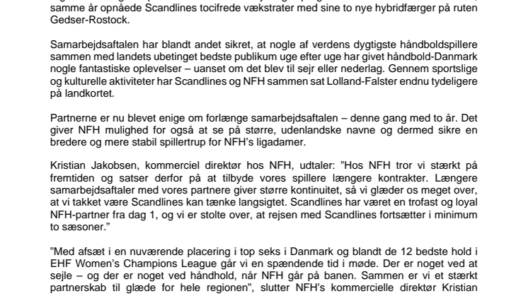 Scandlines og NFH fortsætter rejsen mod nye mål