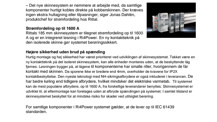 ​Rittal udvider Ri4Power for lavspændingstavler