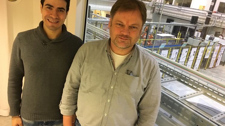 Vahid Hosseini och Edvard Svenman är båda industridoktorander knutna till Innovatum respektive GKN Aerospace. 