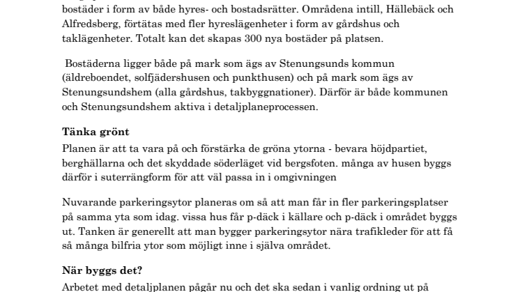 Projekt Hasselhöjden ger Stenungsund nya bostäder