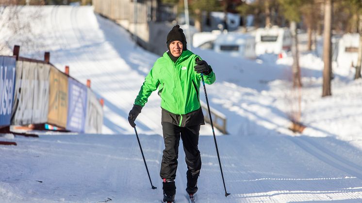 På väg in i mål i Vasaåket 2021