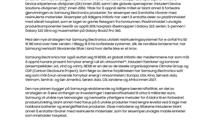 Samsung Electronics presenterer ny bærekraftstrategi_pressemelding.pdf