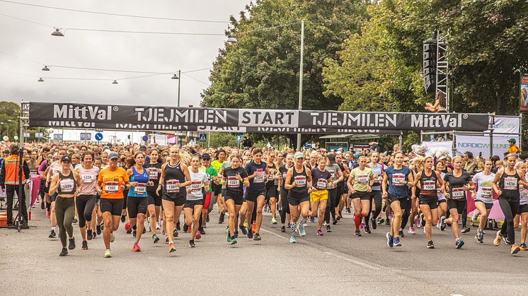 Starten på Tjejmilen 2023