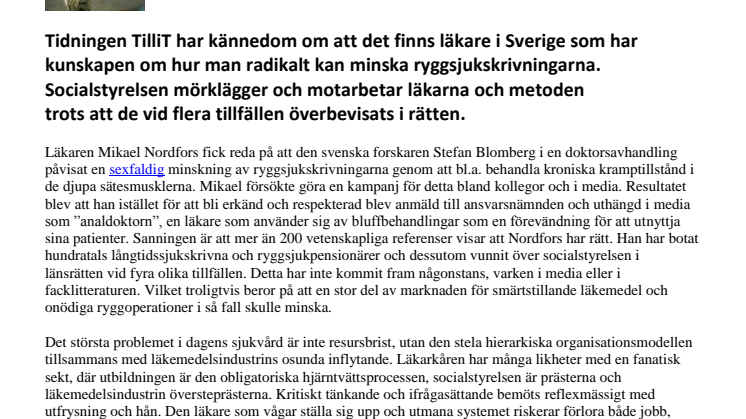 Socialstyrelsen mörklägger fakta som bevisligen kan bota 100 000 tals svenskar