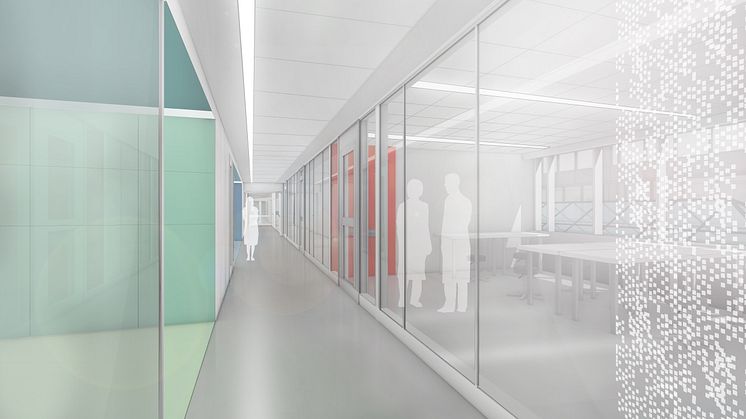 Skiss Framtidens laboratorium, Karolinska Institutet 