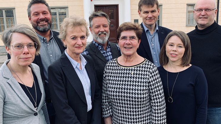 Företrädare för Länsstyrelsen, Skogsstyrelsen och Lantmäteriet, träffades i Falun för att diskutera behovet av en stärkt finansiering för arbetet med omarrondering i Dalarna. Foto: Länsstyrelsen i Dalarnas län.