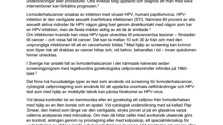 Fakta om screening för livmoderhalscancer