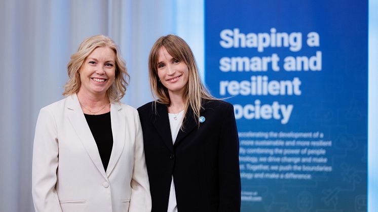 Jessica Öberg, vd på Combitech och Ellen Eriksson, generalsekretare Mattecentrum
