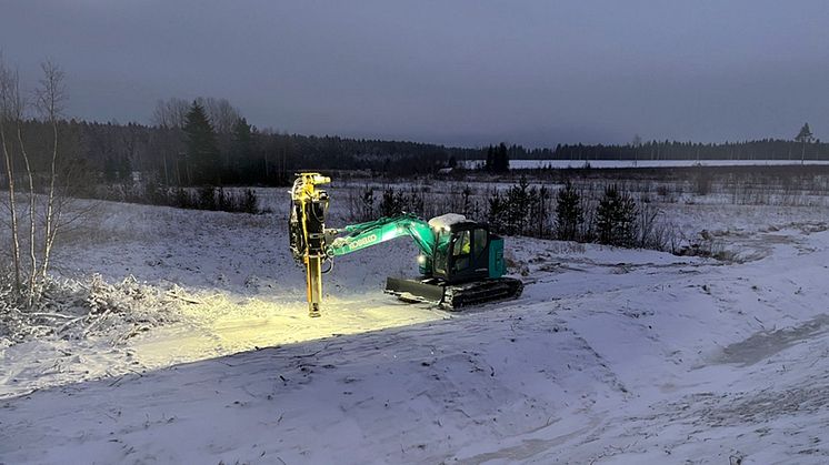 Slagmaskinen klarar även vinter och kyla