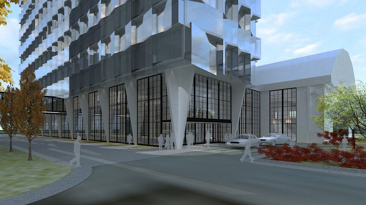 Skisser for det nye Comfort Hotel på Københavns Lufthavn.