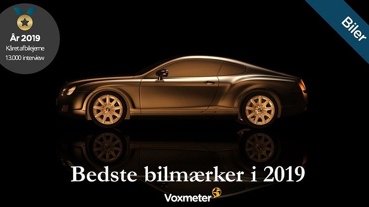 Voxmeter Bedste Bilmærker i 2019