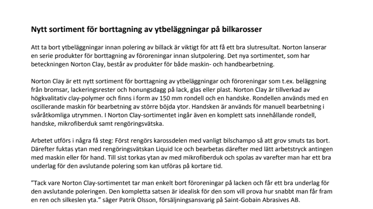 Nytt sortiment för borttagning av ytbeläggningar på bilkarosser