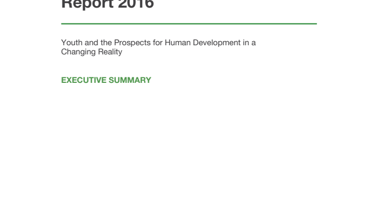 Arab Human Development Report 2016