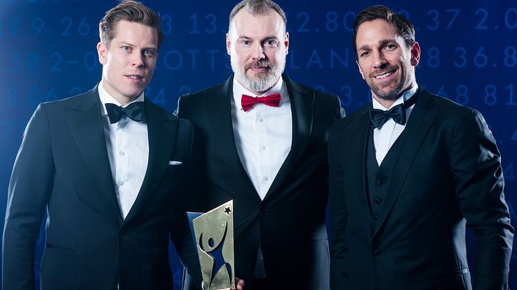 Viktor Fasth , Rikard Grönborg och Joel Lundqvist från Tre Kronor 