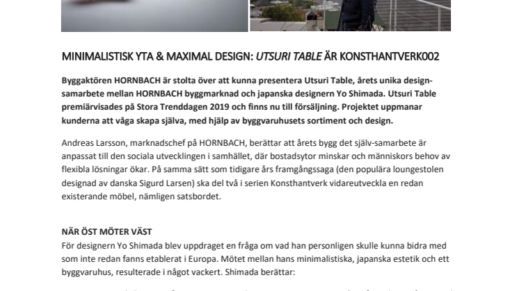 MINIMALISTISK YTA OCH MAXIMAL DESIGN: UTSURI TABLE ÄR KONSTHANTVERK002