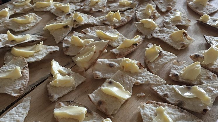 Knäckebröd bakat på mjöl från fossilfri mångfaldsgård