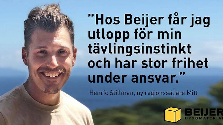 ​Henric dansade in på Beijer – blev ny regionssäljare i Mitt