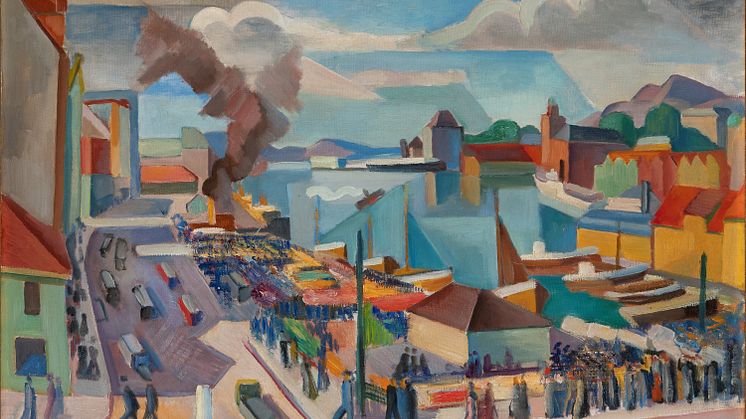 Nils Krantz var en av dem som malte Bergen i et nytt formspråk tidlig på 1900-tallet