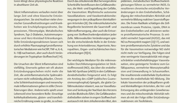 Silent Inflammation und Mikrozirkulation