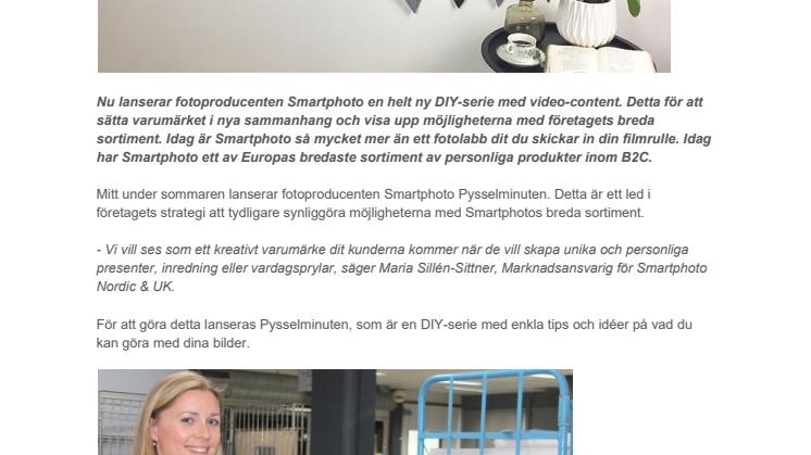 Ny satsning på video-content ska lyfta Smartphotos varumärke!