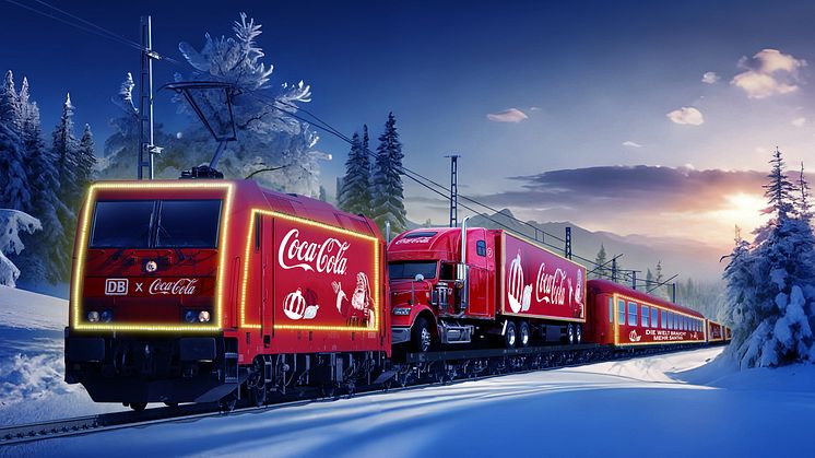 Coca-Cola Weihnachtstruck Tour: Erstmals Halt an ausgewählten Bahnhöfen in Deutschland in Zusammenarbeit mit DB Cargo