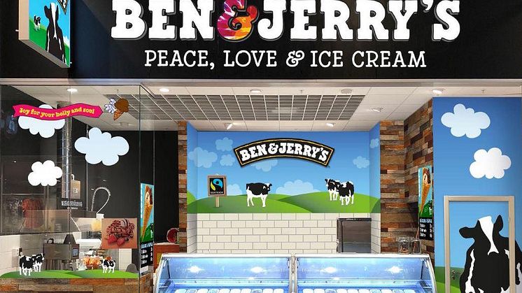 Ben & Jerry's Väla ligger vid entré 1.