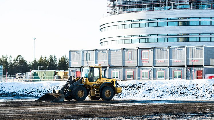 Volvo hjullastare i Kiruna