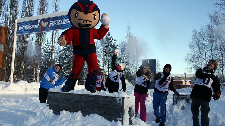 SM i snöbollskrig mycket nära