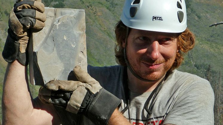 Michael Streng med fossil