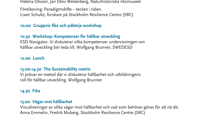 Program Lärande för hållbar utveckling 