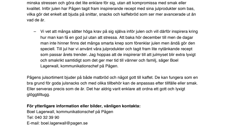 Goda recept som inspirerar till julmys utan stress
