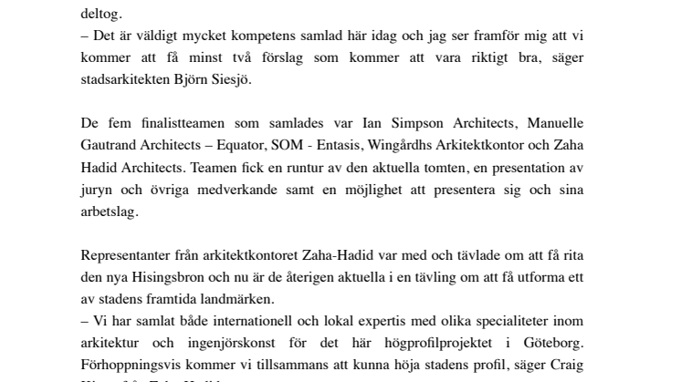 Världsledande arkitekter samlades i Göteborg