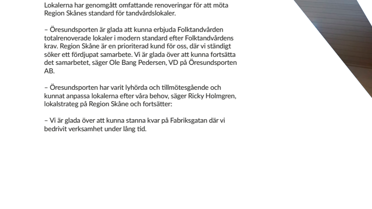 Helrenoverat hos Folktandvården i Tomelilla