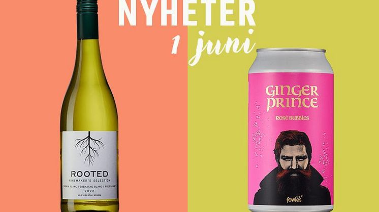Nyheter i fasta sortimentet 1 juni: Krispig sydafrikansk Chenin Blanc och picknickvänlig rosé på burk