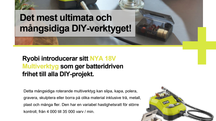 Det mest kompletta och mångsidiga DIY-verktyget från ONE+