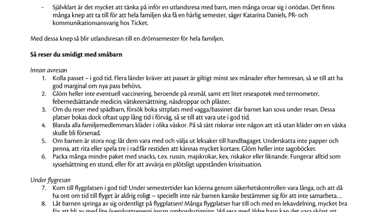 15 tips inför en utlandsresa med barn