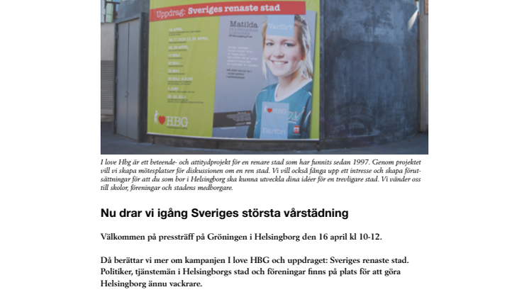 Nu drar Helsingborg igång Sveriges största vårstädning