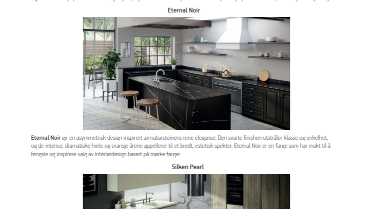 Silestone® by Cosentino utvider den populære Eternal-kolleksjonen med to nye farger 