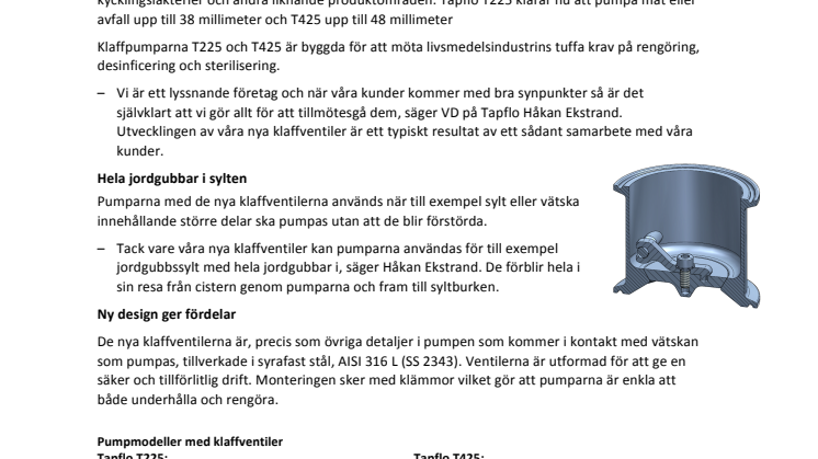 Pumpar nära fyra gånger större partiklar med nyutvecklade klaffventiler