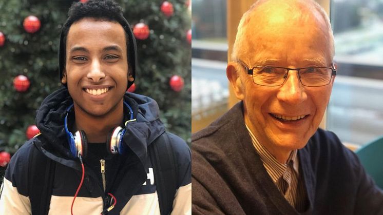 TRYGGHET: For Abdullahi (16) og Rolf (87) står trygghet sterkt i fokus. De bor begge i Bydel Stovner.