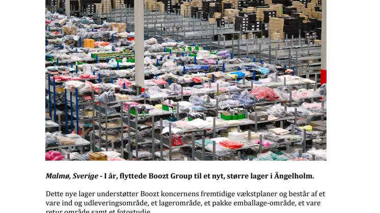  Boozt Group er flyttet til et størrer lager 
