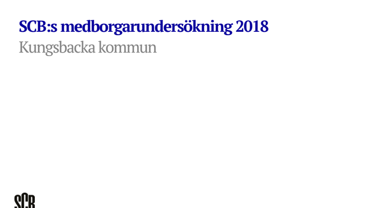 Resultat Kungsbacka - SCB Medborgarundersökning 2018
