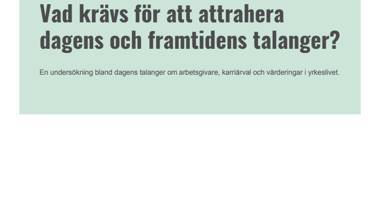 Dagens och framtidens talanger — en undersökning av Bravura