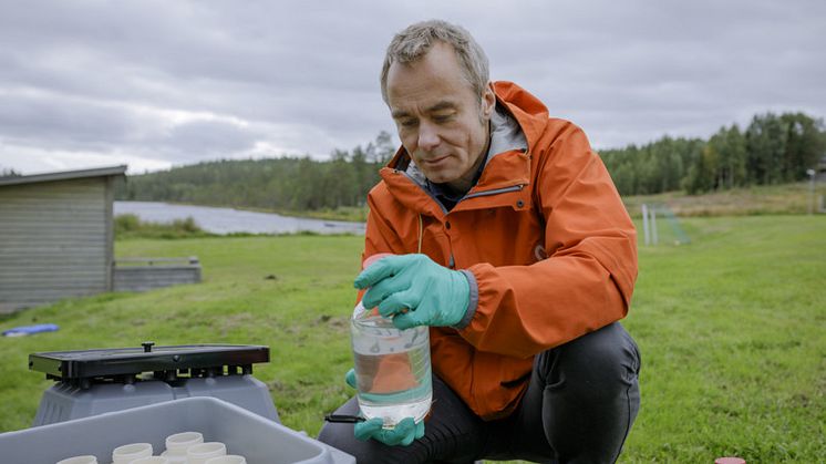 Vid Umeå universitet är Patrik Andersson, miljökemist och professor på Kemiska institutionen vid Umeå universitet, ansvarig för utveckling av verktyg för tidig upptäckt av nya potentiellt problematiska kemikalier. Foto: Mattias Pettersson