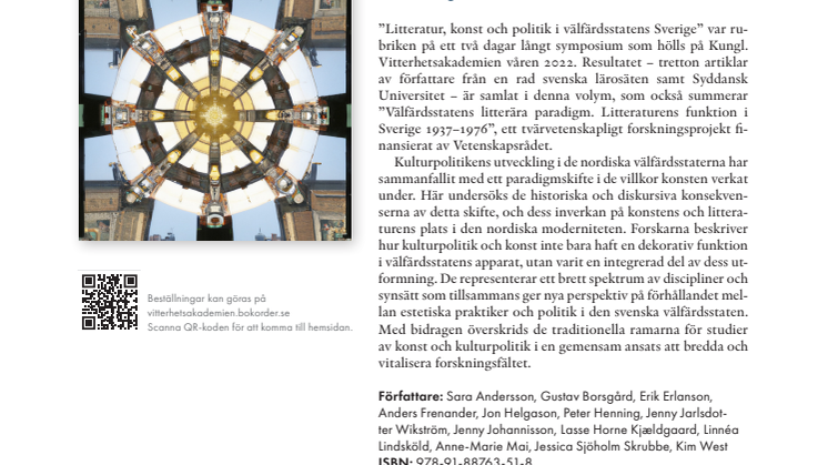 Bokinfo "Litteratur, konst och politik i välfärdsstatens Sverige"