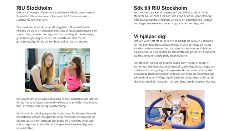 Broschyr om RIU Stockholm
