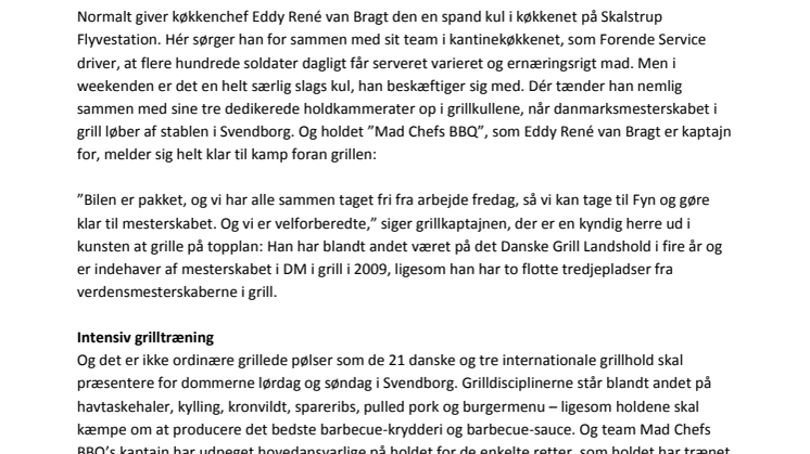 Rutineret kok fra Forenede Service stiller op til DM i grill i weekenden