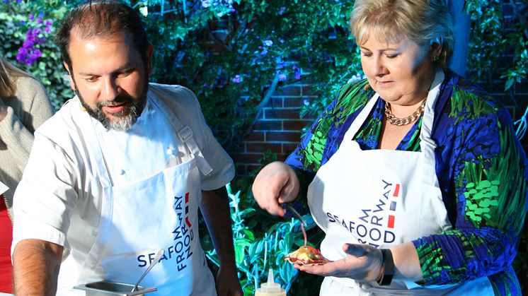 Erna Solberg og Enrique Olvera i Mexico